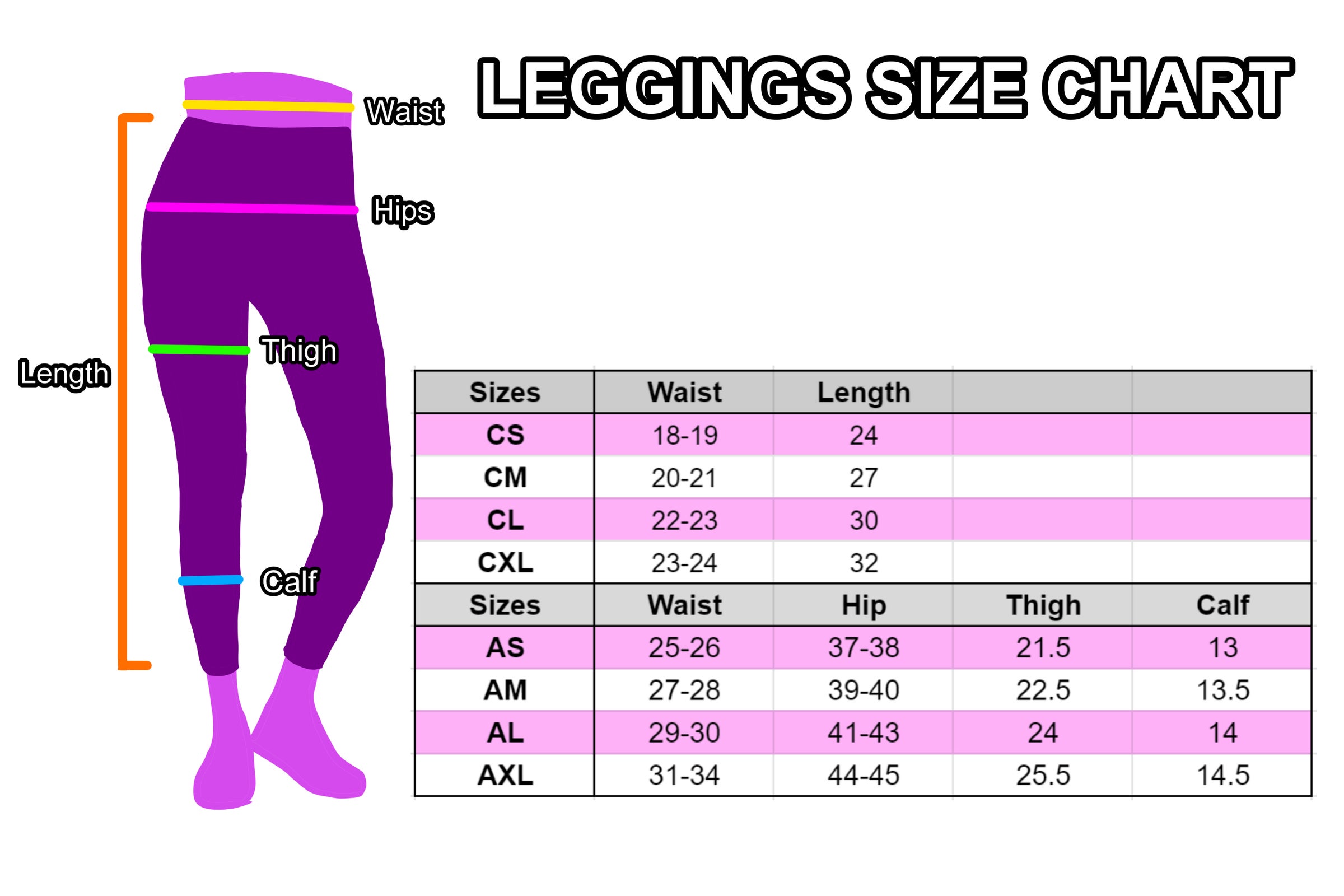 Look-it Size Charts